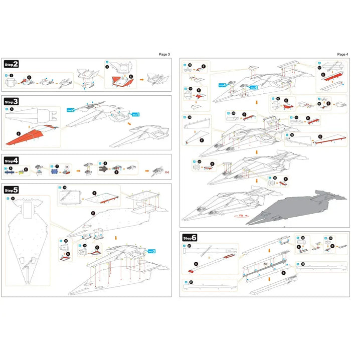 Star Wars - Unpainted Imperial Light Cruiser Ship Figure Model Kit (Steel, Challenging Difficulty) - Fascinations - Metal Earth Premium Series