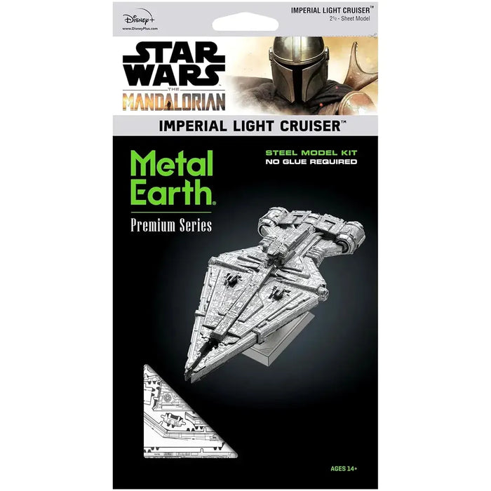 Star Wars - Unpainted Imperial Light Cruiser Ship Figure Model Kit (Steel, Challenging Difficulty) - Fascinations - Metal Earth Premium Series