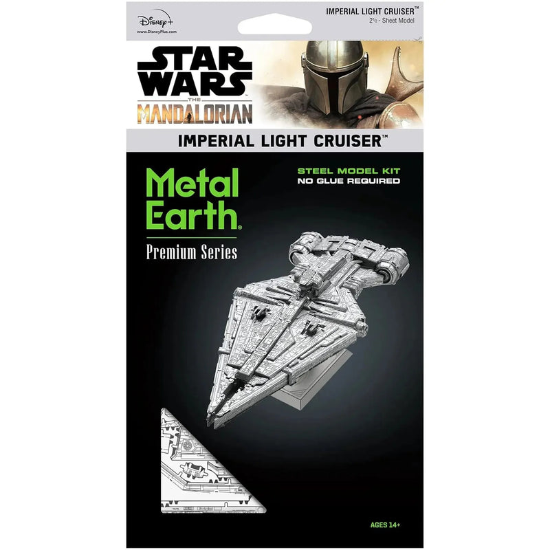 Star Wars - Unpainted Imperial Light Cruiser Ship Figure Model Kit (Steel, Challenging Difficulty) - Fascinations - Metal Earth Premium Series