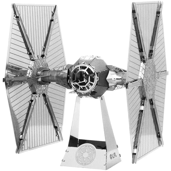 Star Wars - Unpainted Imperial TIE Fighter Figure Model Kit (Steel, Challenging Difficulty) - Fascinations - Metal Earth Series