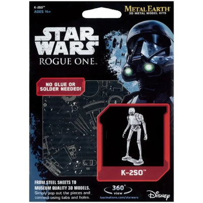 Star Wars - Unpainted K-2SO Figure Model Kit (Steel, Expert Difficulty) - Fascinations - Metal Earth Series