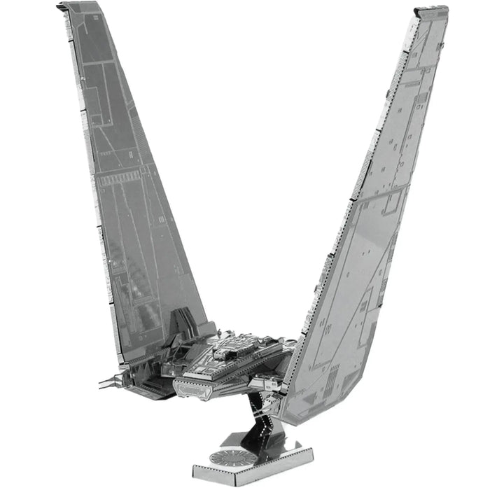 Star Wars - Unpainted Kylo Ren's Command Shuttle Figure Model Kit (Steel, Challenging Difficulty) - Fascinations - Metal Earth Series