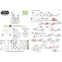 Star Wars - Unpainted Kylo Ren's Command Shuttle Figure Model Kit (Steel, Challenging Difficulty) - Fascinations - Metal Earth Series
