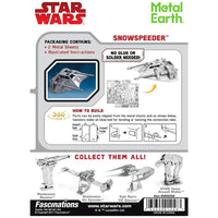 Star Wars - Unpainted Snowspeeder Figure Model Kit (Steel, Moderate Difficulty) - Fascinations - Metal Earth Series