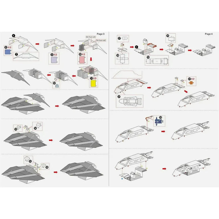 Star Wars - Unpainted Snowspeeder Figure Model Kit (Steel, Moderate Difficulty) - Fascinations - Metal Earth Series