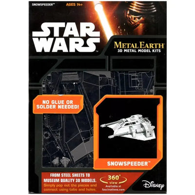 Star Wars - Unpainted Snowspeeder Figure Model Kit (Steel, Moderate Difficulty) - Fascinations - Metal Earth Series
