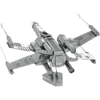 Star Wars - Unpainted X-Wing Starfighter Figure Model Kit (Steel, Challenging Difficulty) - Fascinations - Metal Earth Series