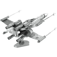 Star Wars - Unpainted X-Wing Starfighter Figure Model Kit (Steel, Challenging Difficulty) - Fascinations - Metal Earth Series
