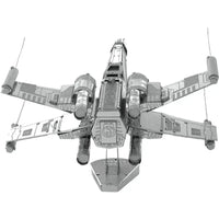 Star Wars - Unpainted X-Wing Starfighter Figure Model Kit (Steel, Challenging Difficulty) - Fascinations - Metal Earth Series