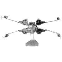 Star Wars - Unpainted X-Wing Starfighter Figure Model Kit (Steel, Challenging Difficulty) - Fascinations - Metal Earth Series