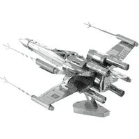 Star Wars - Unpainted X-Wing Starfighter Figure Model Kit (Steel, Challenging Difficulty) - Fascinations - Metal Earth Series