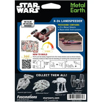 Star Wars - X-34 Landspeeder Figure Model Kit (Steel, Moderate Difficulty) - Fascinations - Metal Earth Series