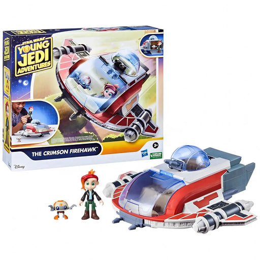 Star Wars: Young Jedi Adventures - The Crimson Firehawk Vehicle & Figure Toy Set - Hasbro