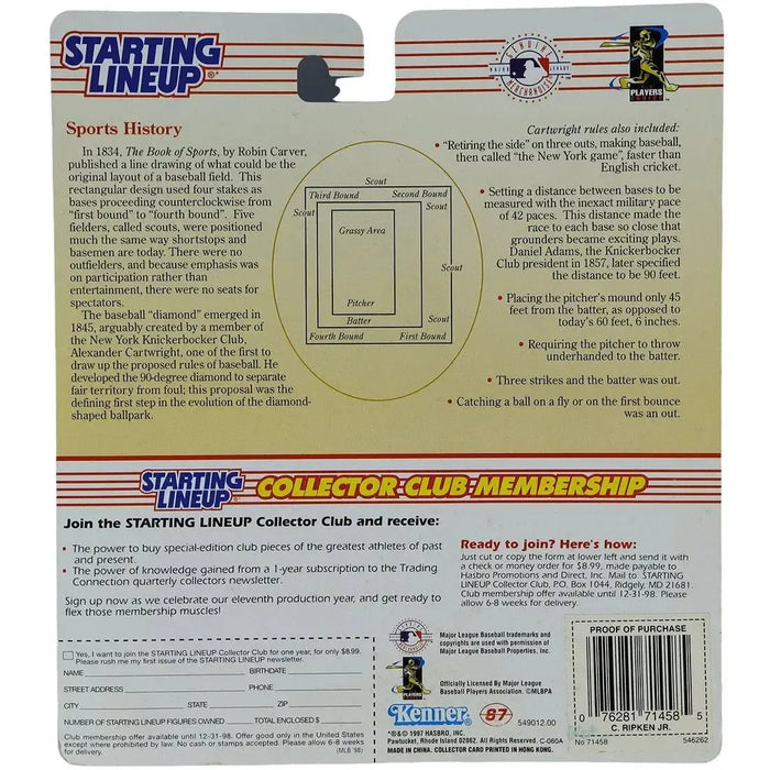 Starting Lineup [MLB: Baltimore Orioles] - Cal Ripken Jr. Baseball Figure - Kenner - 1998 Edition Series