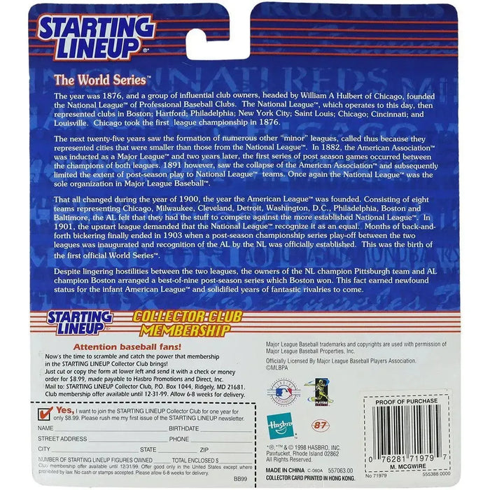 Starting Lineup [MLB: St. Louis Cardinals] - Mark McGwire Baseball Figure - Hasbro - 1999 Edition Series