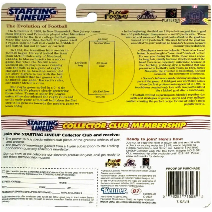 Starting Lineup [NFL: Denver Broncos] - Terrell Davis Football Figure - Kenner - 1998 Edition Series