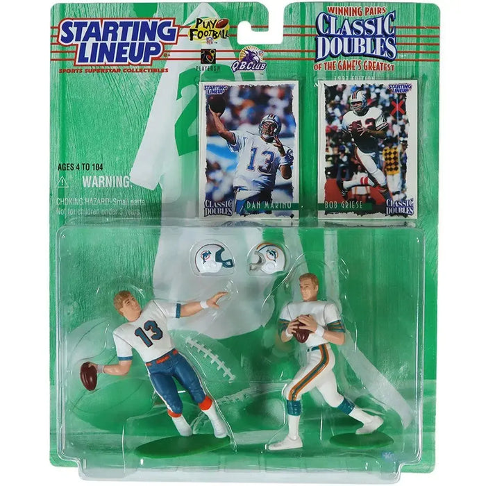 Starting Lineup [NFL: Miami Dolphins] - Dan Marino & Bob Griese Football Figure Set - Kenner - 1998 Classic Doubles Series