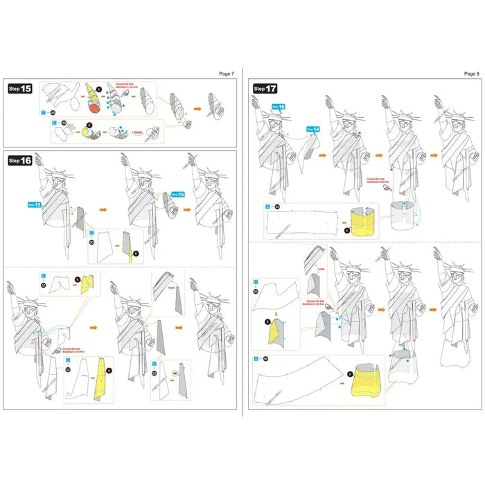 Statue of Liberty Figure Model Kit (Steel, Challenging Difficulty) - Fascinations - Metal Earth Premium Series