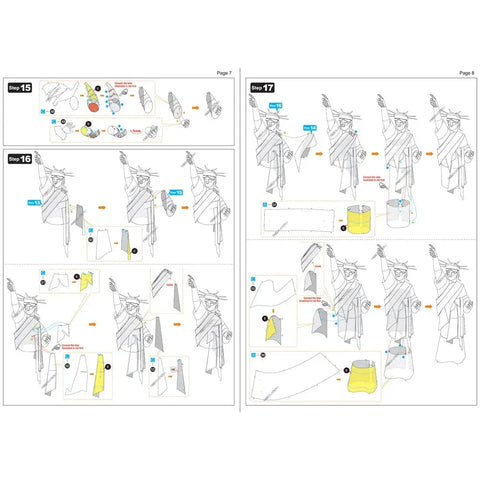 Statue of Liberty Figure Model Kit (Steel, Challenging Difficulty) - Fascinations - Metal Earth Premium Series
