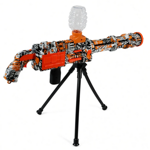 Stealthfire – Black & Orange Graffiti Gatling-Style Gel Bead Blaster (Electric Powered) - Image 2