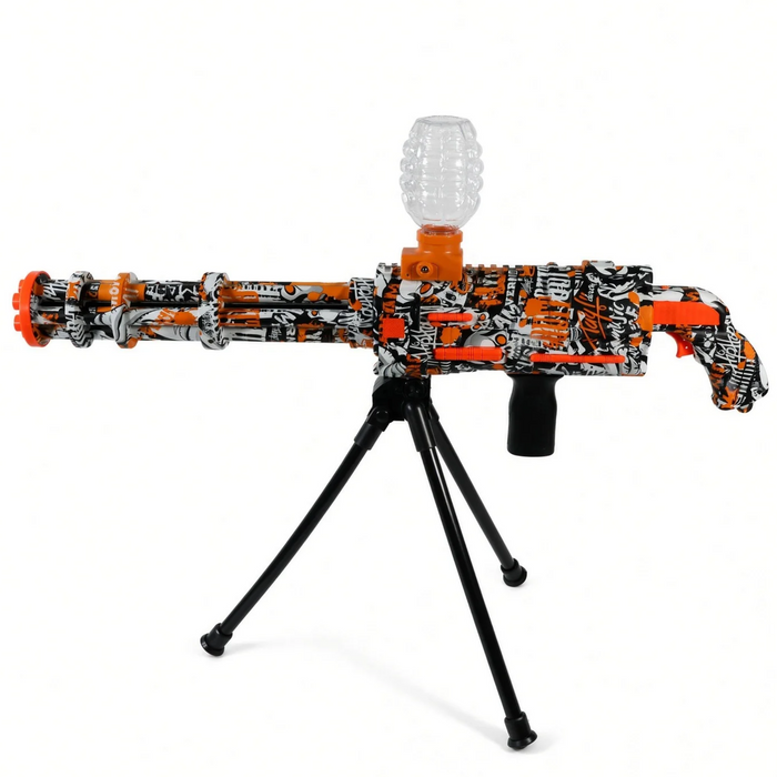 Stealthfire – Black & Orange Graffiti Gatling-Style Gel Bead Blaster (Electric Powered)