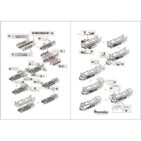 Steam Locomotive Figure Model Kit (Steel, Moderate Difficulty) - Fascinations - Metal Earth Series