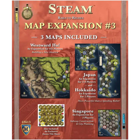 Steam: Rails to Riches [Map Expansion #3] - Board Game Expansion - Mayfair Games