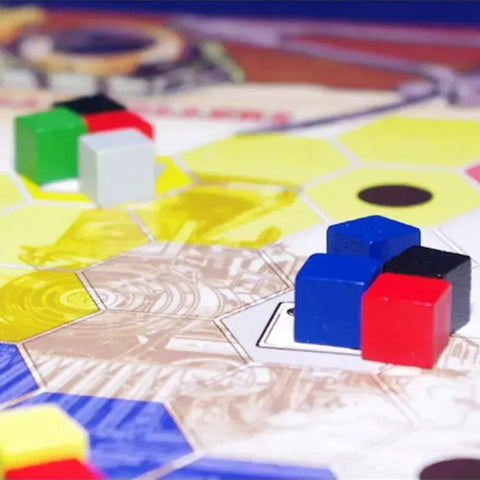 SteamRollers - Dice-Based Civilization Board Game for Family, Adults, and Children (1-5 Players, Age 13+) - Flatlined Games