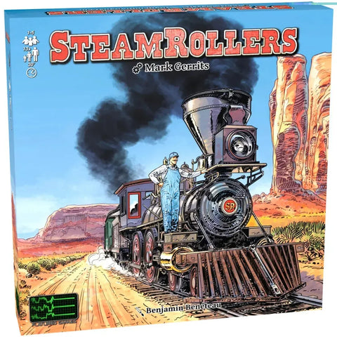 SteamRollers - Dice-Based Civilization Board Game for Family, Adults, and Children (1-5 Players, Age 13+) - Flatlined Games