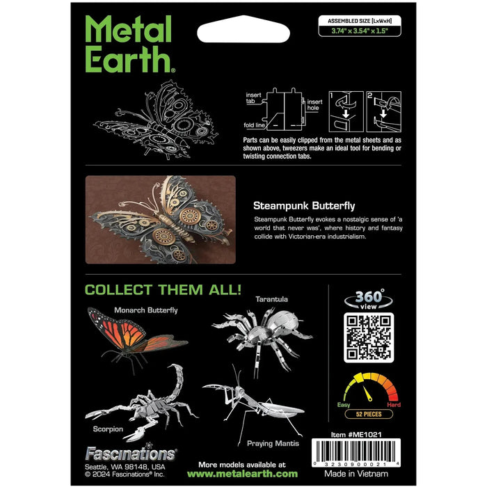 Steampunk Butterfly Figure Model Kit (Steel, Easy Difficulty) - Fascinations - Metal Earth Series - (2024)