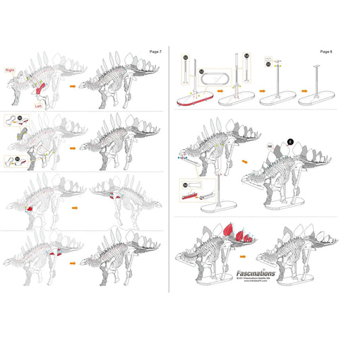 Stegosaurus Skeleton Dinosaur 3D Figure Model Kit (Steel, Moderate Difficulty) - Fascinations - Metal Earth Series - (2022) - Image 10