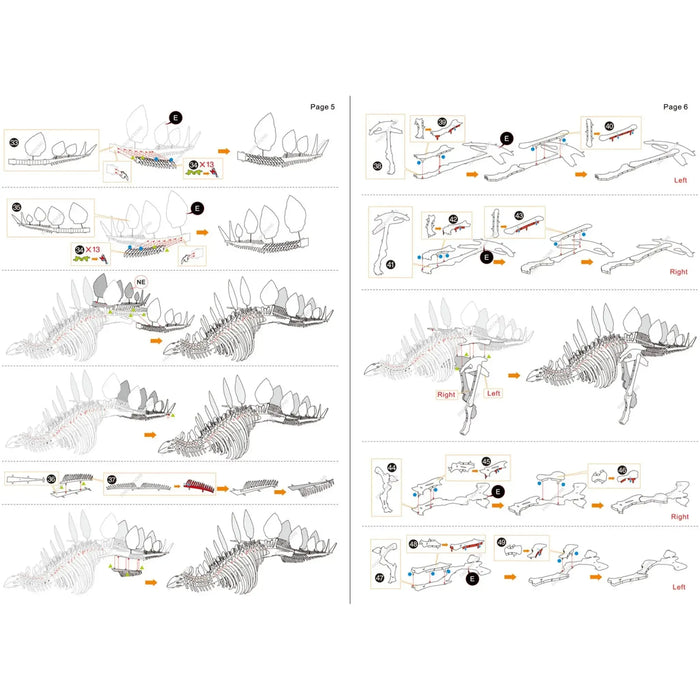 Stegosaurus Skeleton Dinosaur 3D Figure Model Kit (Steel, Moderate Difficulty) - Fascinations - Metal Earth Series - (2022)