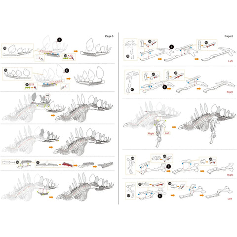 Stegosaurus Skeleton Dinosaur 3D Figure Model Kit (Steel, Moderate Difficulty) - Fascinations - Metal Earth Series - (2022) - Image 9