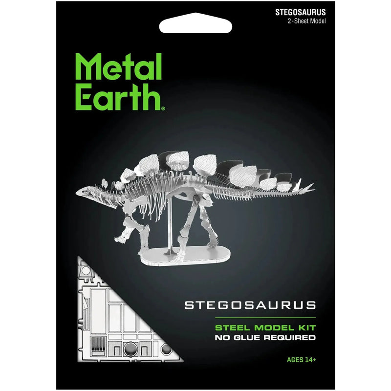 Stegosaurus Skeleton Dinosaur 3D Figure Model Kit (Steel, Moderate Difficulty) - Fascinations - Metal Earth Series - (2022)