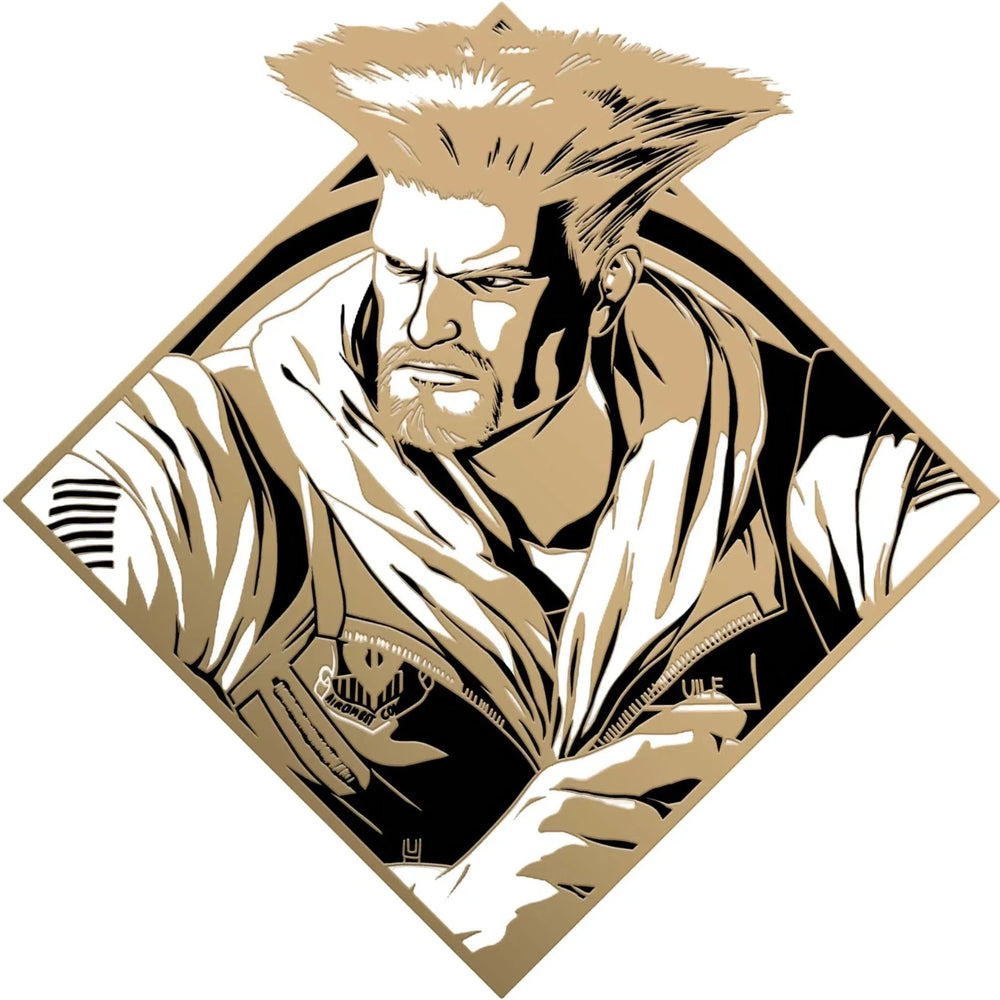 Street Fighter - Guile Pin Badge (Enamel, 2") - Zen Monkey Studios - 10th Anniversary Limited Edition Series