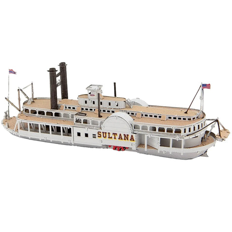 Sultana Steamboat 3D Figure Model Kit (1:624 Scale, Steel, Easy Difficulty) - Fascinations - Metal Earth Series - (2024) - Image 4