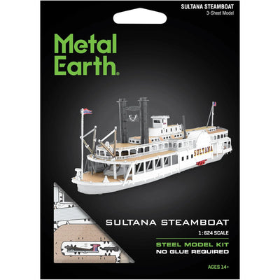 Sultana Steamboat 3D Figure Model Kit (1:624 Scale, Steel, Easy Difficulty) - Fascinations - Metal Earth Series - (2024)