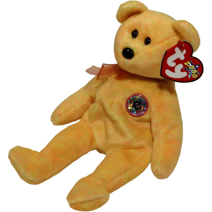 Sunny the Yellow Bear Plush (8") - Ty - Original Beanie Babies Series (2000)