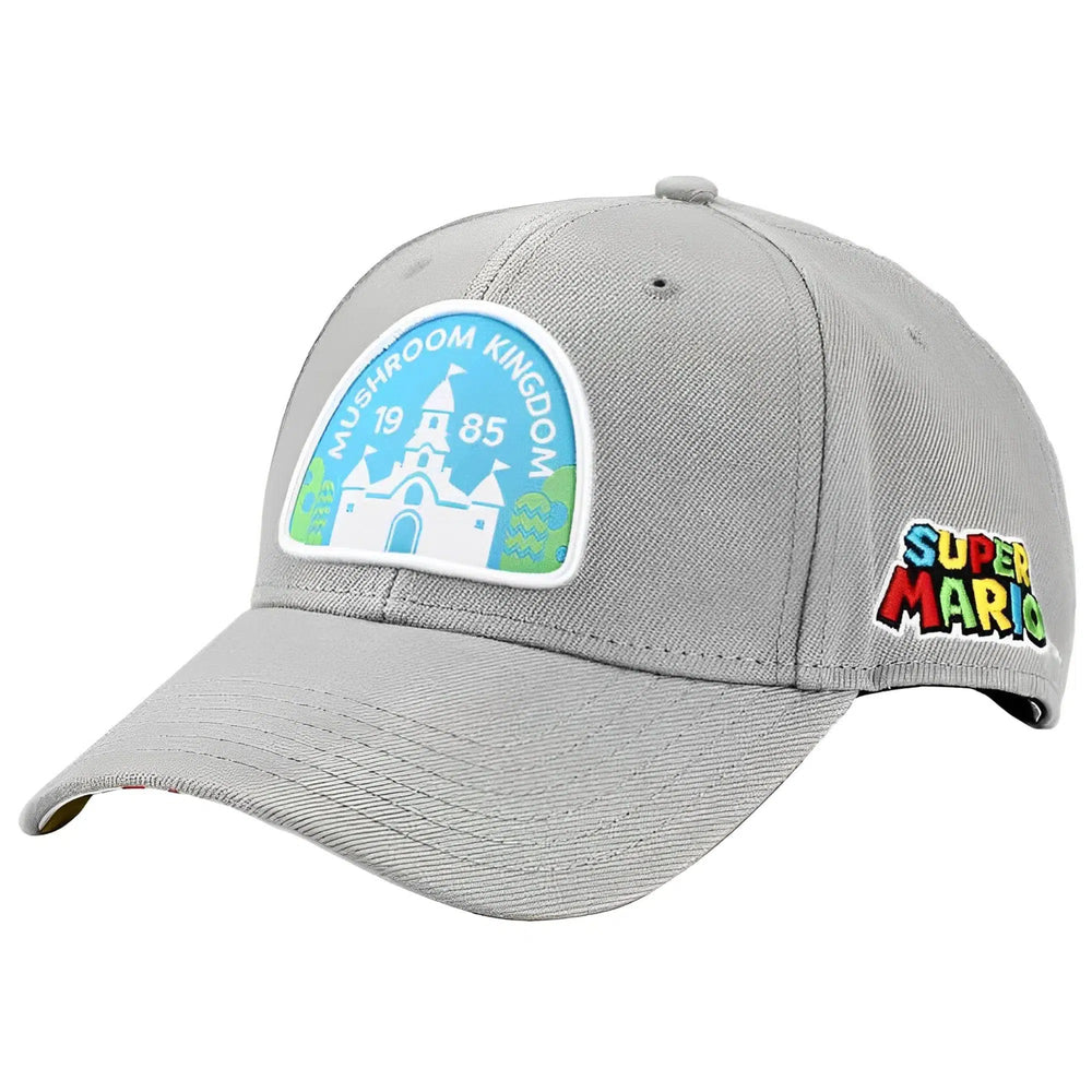 Super Mario Bros. - 1985 Mushroom Kingdom Gray Patch Hat - Bioworld