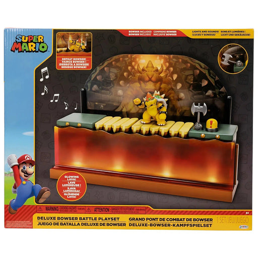 Super Mario Bros. - Deluxe Bowser Battle Playset (2.5" Scale Figures) - Jakks Pacific