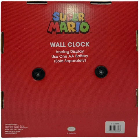 Super Mario Bros. - Red Happy Mario & Luigi Wall Clock (10