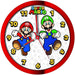 Super Mario Bros. - Red Happy Mario & Luigi Wall Clock (10") - Accutime