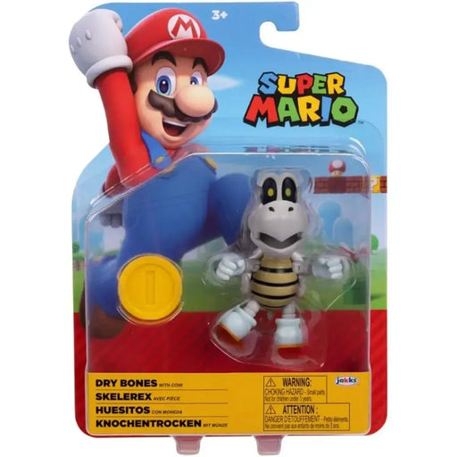 Super Mario - Dry Bones with Coin Action Figure (4") - Jakks Pacific