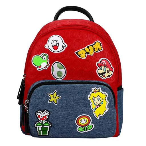Super Mario - Game Character Patches Mini Backpack (Embossed) - Bioworld