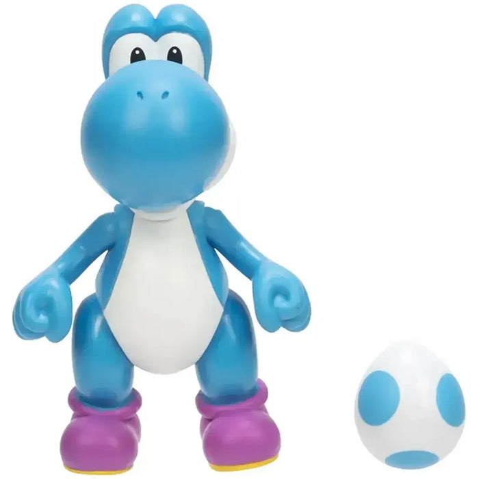 Super Mario - Light-Blue Yoshi with Egg Action Figure (4") - Jakks Pacific