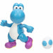 Super Mario - Light-Blue Yoshi with Egg Action Figure (4") - Jakks Pacific