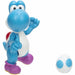 Super Mario - Light-Blue Yoshi with Egg Action Figure (4") - Jakks Pacific