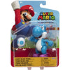 Super Mario - Light-Blue Yoshi with Egg Action Figure (4