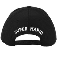 Super Mario - Mario Symbol Snapback Hat (Black, Elite Flex, Pre-Curved Bill) ...- Image 2