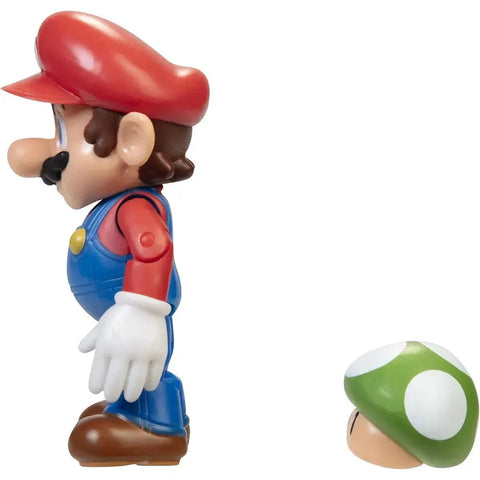 Super Mario - Mario with 1-UP Mushroom Action Figure (4